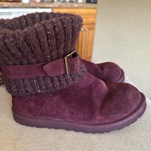 COPY - Ugg Brand Unique Plum colored Suede Boots Like New